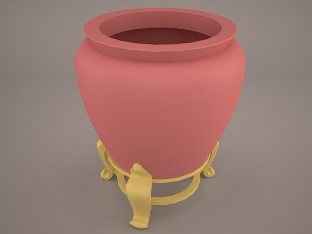 pottery short 3D Model .c4d .max .obj .3ds .fbx .stl .blend 
