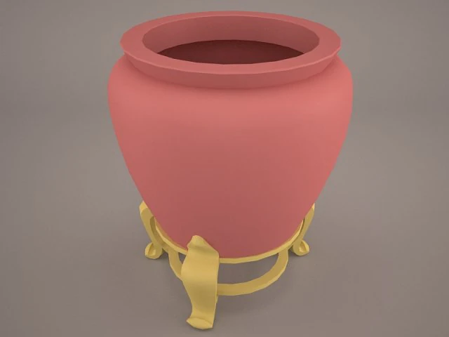 pottery short 3D Model .c4d .max .obj .3ds .fbx .stl .blend 