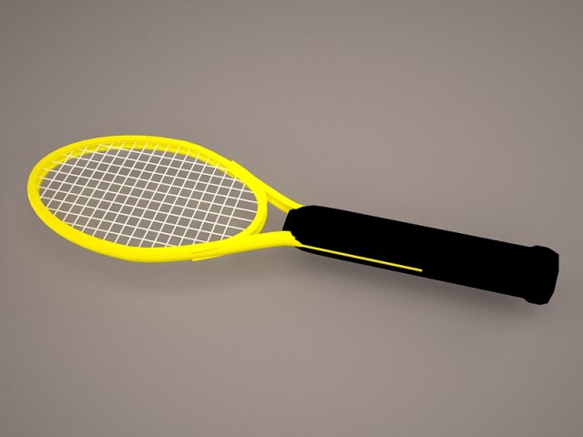 tennis racket 3D Модель .c4d .max .obj .3ds .fbx .stl .blend 