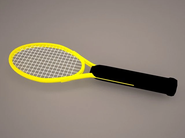 tennis racket 3D Model .c4d .max .obj .3ds .fbx .stl .blend