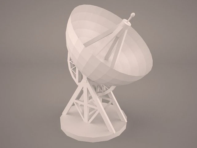 satellite dish super 3D Model .c4d .max .obj .3ds .fbx .stl .blend 