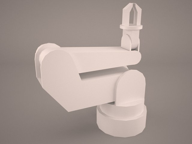 futuristic robotic arm stylized Modelo 3D .c4d .max .obj .3ds .fbx .stl .blend 