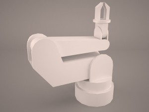 futuristic robotic arm stylized 3D Model