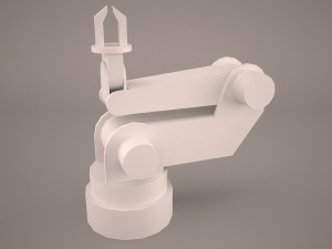 futuristic robotic arm stylized Modelo 3D