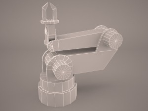 futuristic robotic arm stylized Modelo 3D