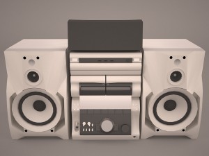 stereo double cassette tape 3D Model