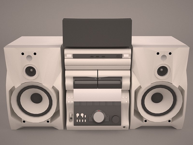 Stereo Double Cassette Tape 3d Model In Audio 3dexport