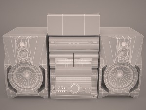 stereo double cassette tape Modelo 3D