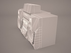 stereo double cassette tape Modelo 3D