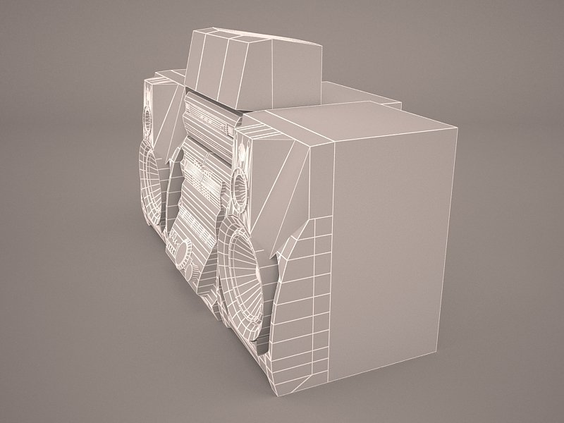 Stereo Double Cassette Tape 3d Model In Audio 3dexport