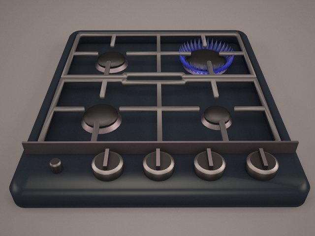 foster gas cooktop 3D Модель .c4d .max .obj .3ds .fbx .stl .blend 