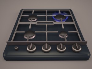 foster gas cooktop 3D Model