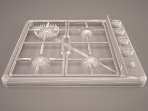 foster gas cooktop 3D Модель