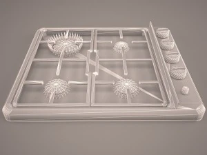 foster gas cooktop 3D Model