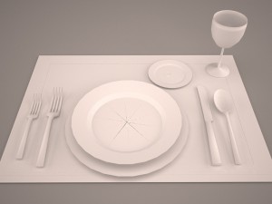 simple flatware 3D 모델