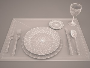 simple flatware 3D 模型