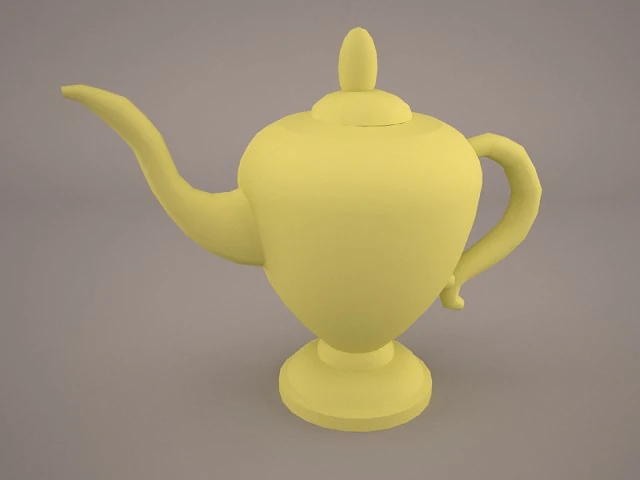 teiera antica Modello 3D .c4d .max .obj .3ds .fbx .stl .blend 