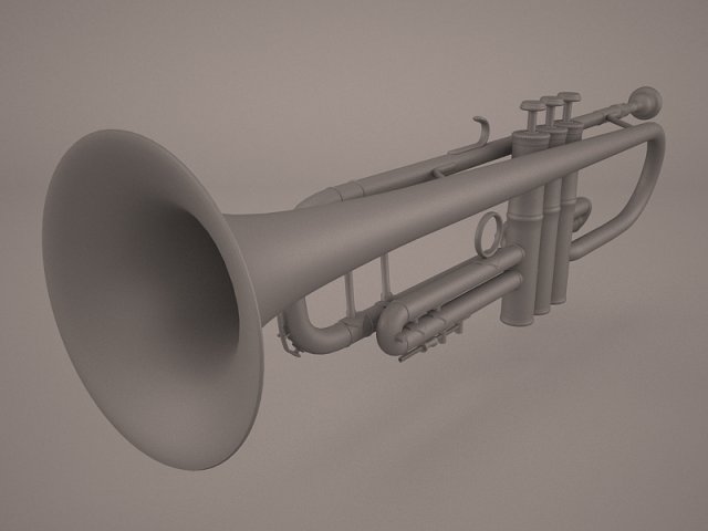 trumpet Modelo 3D .c4d .max .obj .3ds .fbx .stl .blend 