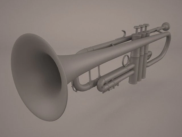 trumpet 3D Model .c4d .max .obj .3ds .fbx .stl .blend 