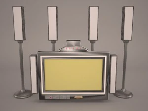 Динамік з плазмовим екраном 3D Модель