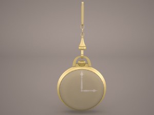 pocket watch and chain 3Dモデル