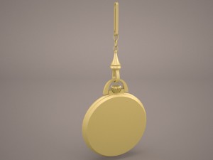 pocket watch and chain 3D Model