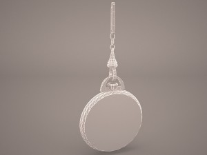 pocket watch and chain 3D Model