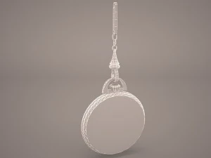 pocket watch and chain 3D Model