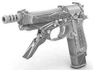 Beretta 93R 3D Model