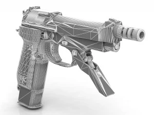 Beretta 93R 3D Model