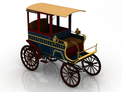 Phaeton vintage carriage 3D Model