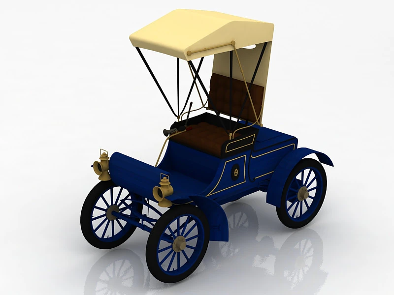 Phaeton vintage carriage 3D Model .c4d .max .obj .3ds .fbx .stl .blend 
