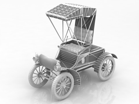 Phaeton vintage carriage 3D Модель