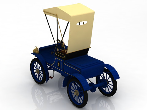 Phaeton vintage carriage 3D Модель