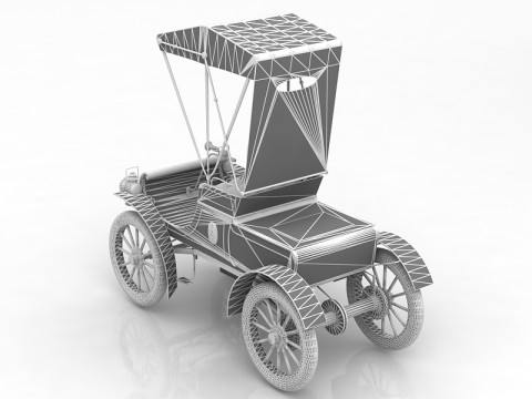 Phaeton vintage carriage 3D Модель