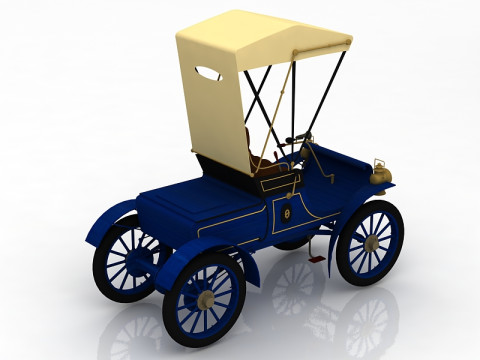 Phaeton vintage carriage 3D Модель