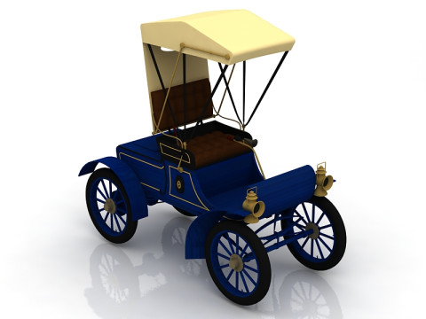 Phaeton vintage carriage 3D Модель