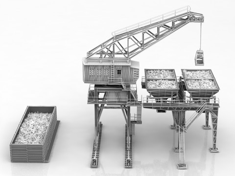 Industri&euml;le machine 3D Model