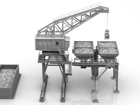 Industri&euml;le machine 3D Model