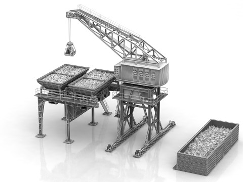 Industri&euml;le machine 3D Model