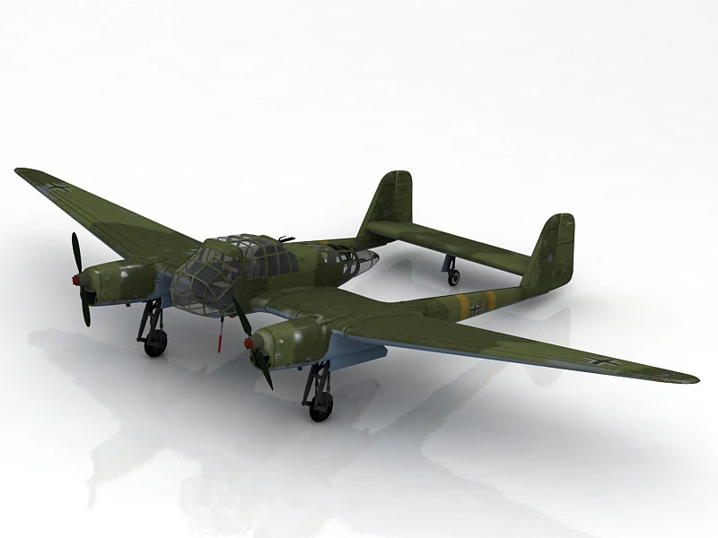 Focke-Wulf Fw 189 Uhu 3D Model .c4d .max .obj .3ds .fbx .stl .blend 