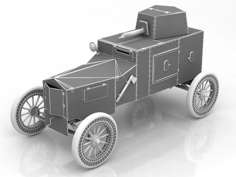 Vickers Crossley Armored Car 3D Model
