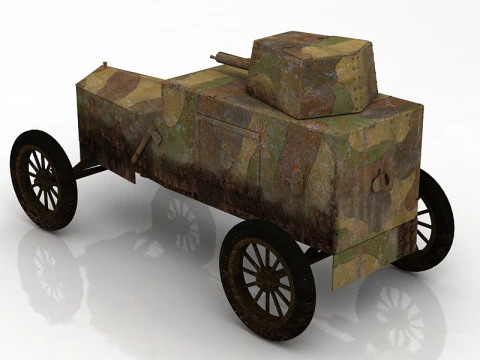 Vickers Crossley Armored Car 3D Model