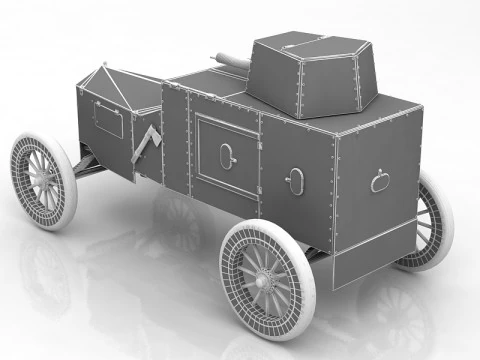 Vickers Crossley Armored Car 3D Model