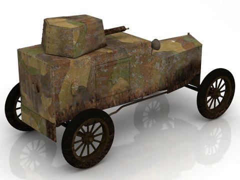 Vickers Crossley Armored Car 3D Model