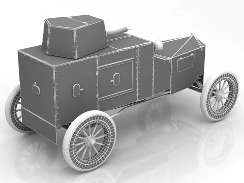 Vickers Crossley Armored Car 3D Model