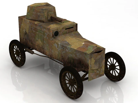 Vickers Crossley Armored Car 3D Model
