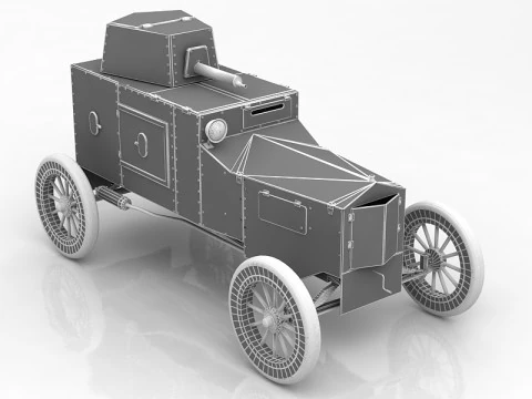 Vickers Crossley Armored Car 3D Model
