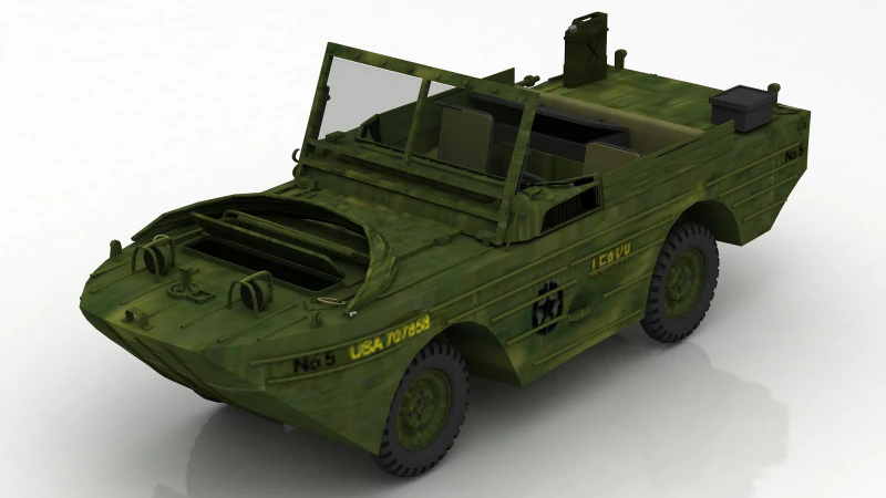 M3A1 Stuart and GPA Jeep 3D Model .c4d .max .obj .3ds .fbx .stl .blend 
