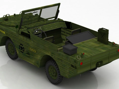 M3A1 Stuart and GPA Jeep 3D Model